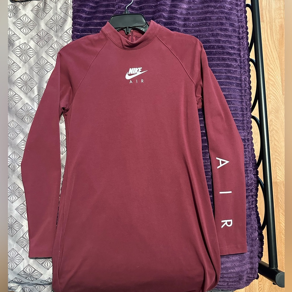 Maroon Nike Air long sleeve dress